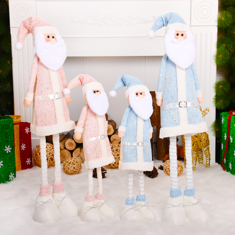 

New Year Decoration Pink Santa Claus Dolls Christmas Tree Decor Kerst Decoratie Adornos De Navidad Xmas Ornament for Home