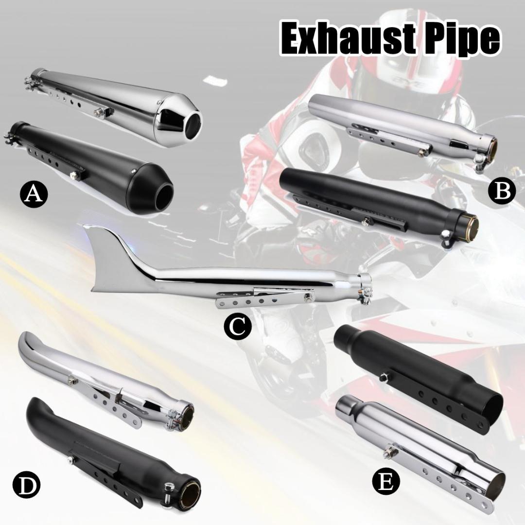 

Universal Motorcycle Exhaust Pipe Muffler Exhaust Tip Vintage Rear Pipe Tail Tube For