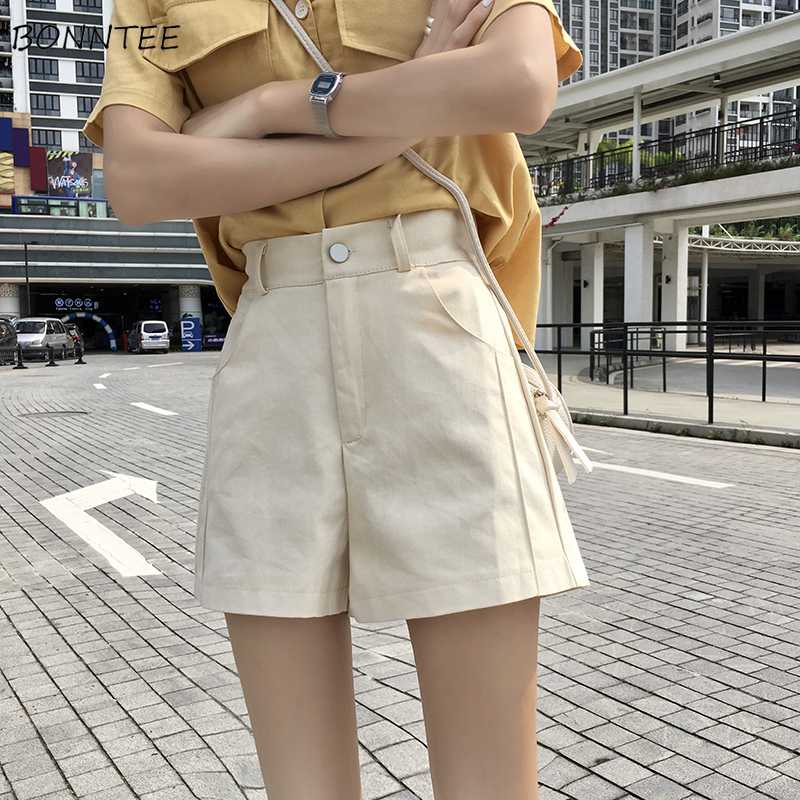 

Shorts Women Summer Trendy Korean Style All-match Simple Solid High Quality Soft Kawaii Ulzzang Womens Trousers Chic Casual Thin, Yellow
