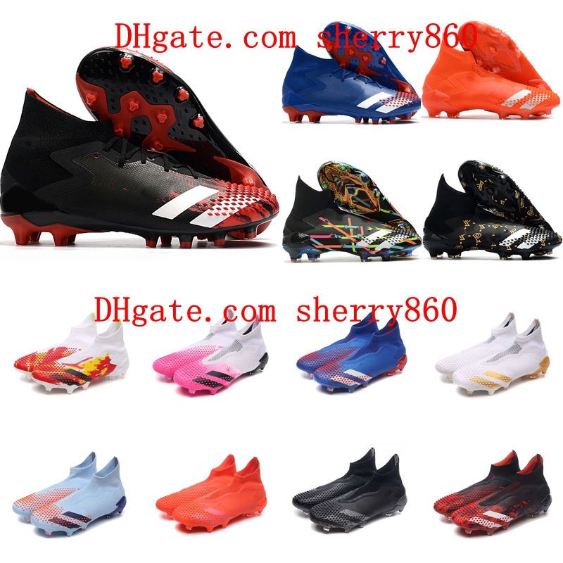 

2020 mens soccer shoes PREDATOR MUTATOR 20.1 FG high ankle soccer cleats Predator Mutator 20+ FG football boots botas de futbol