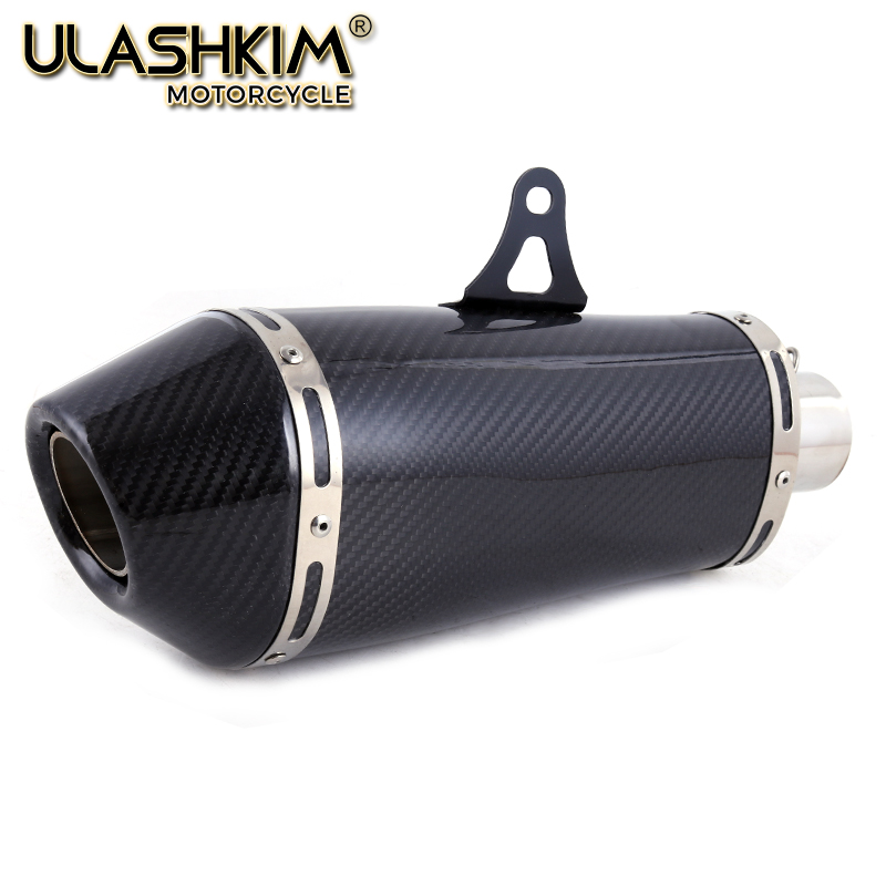

Universal Motorcycle Carbon Fiber Exhaust Muffler Escape Pipe For Most Motorbike
