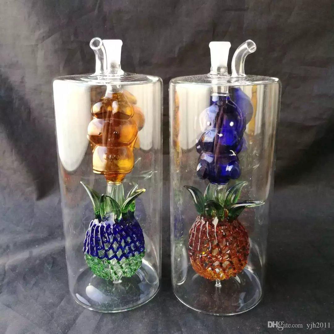 

Large Pineapple Water Hook Glass Bongs Accessories , Wholesale glass bongs accessories, glass hookah, water pipe smoke free shipping