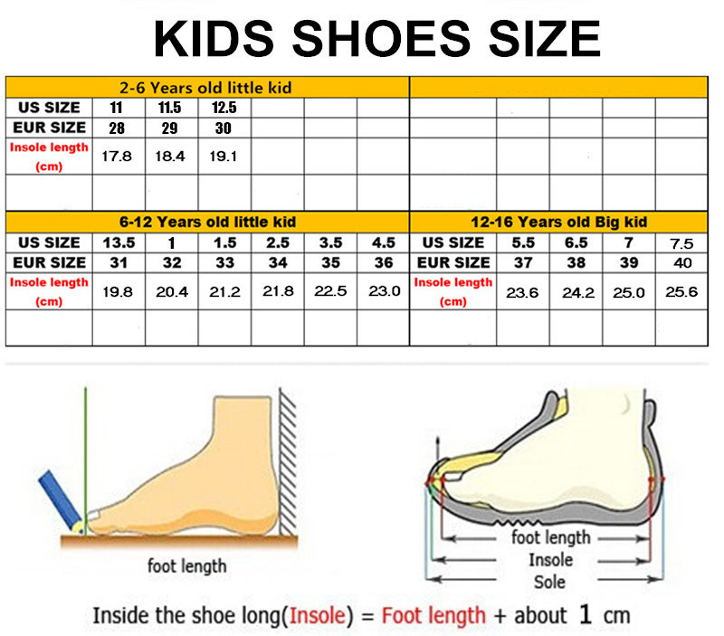 size 29 in us kid shoes
