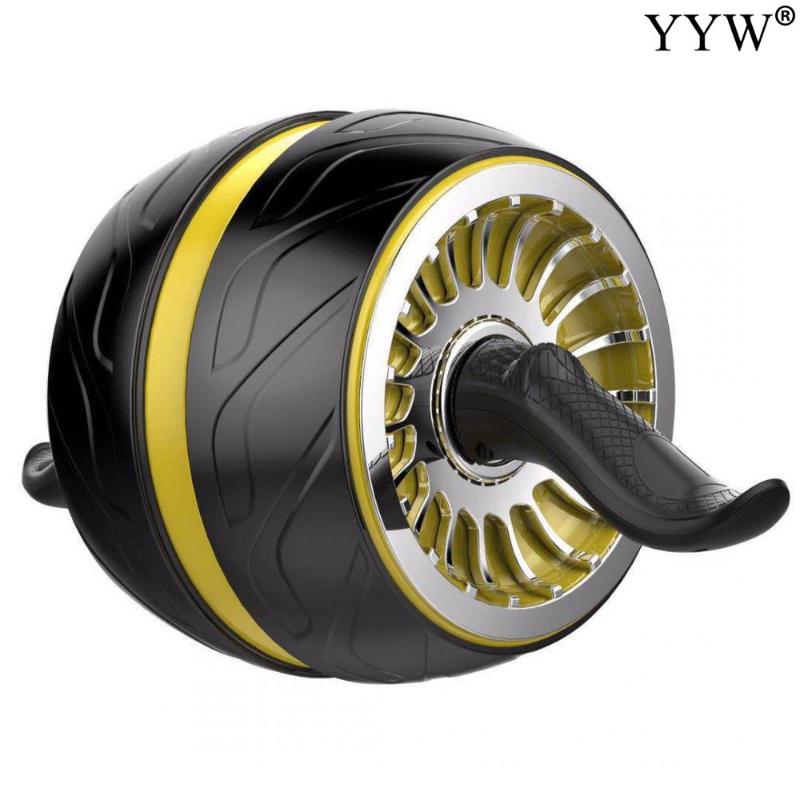 

Ab Roller Exercising Equipments Automatic Rebound Fitness Mute Abdominal Workouts Wheels For Home Gym Equipment Exercise Machin, Beige