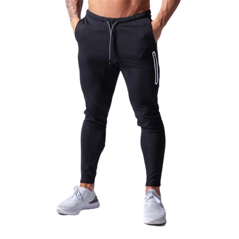 

2020 Newest Arrival Men Casual Pants Solid Color High Waist Sports Pants Sports Fitness Casual Trousers Black/Gray/Cyan Colors