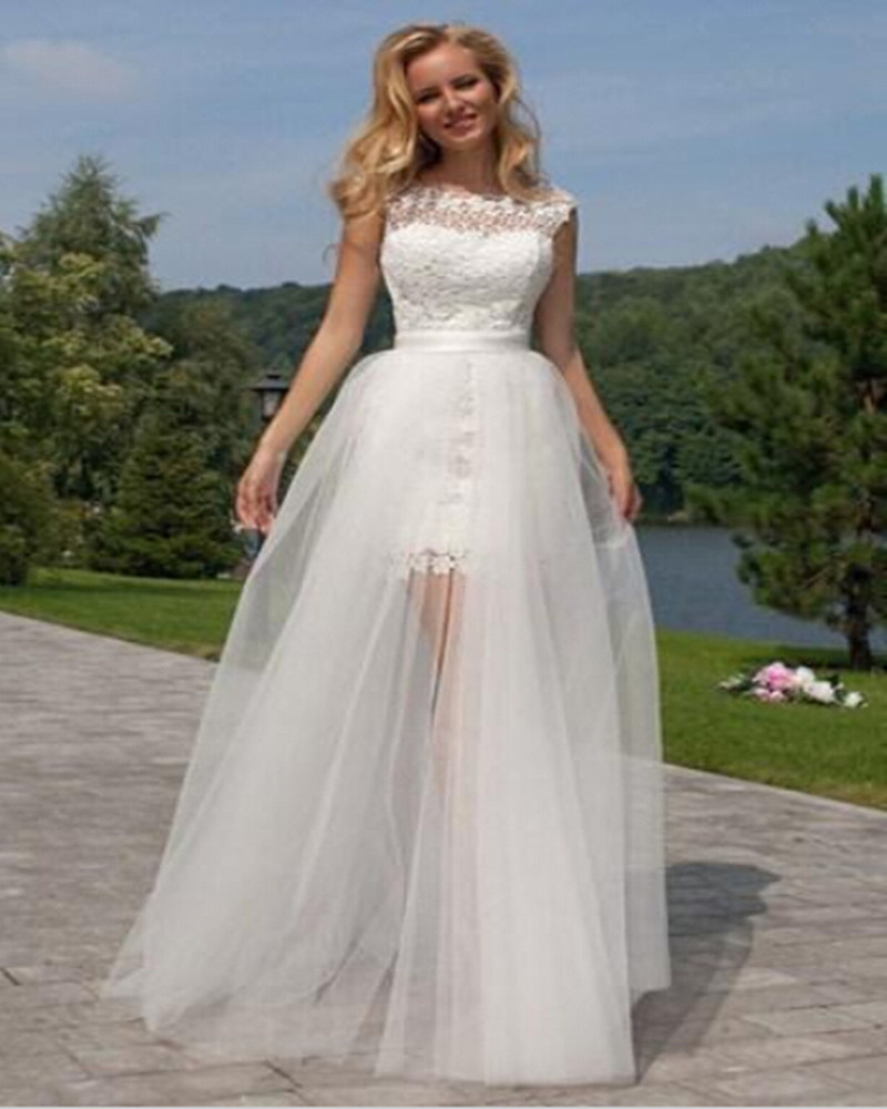 

Glamorous Scoop Neckline Lace With Tulle Detachable Prom Dresses Train Short Prom Gowns Sexy Backless Formal Prom Evening Dresses, Dark green