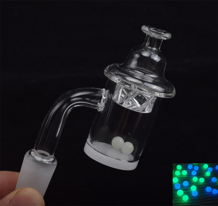 

Quartz Banger Nail With Glass Spinning Carb Cap Pearls 10mm14mm18mm 45/90 Opaque Gavel Nails For Glass Water Bongs Pipes Dab Rigs
