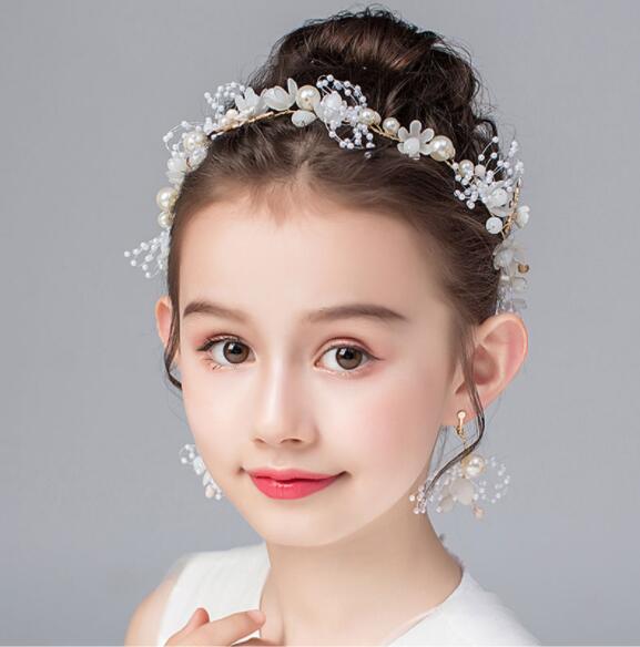 

Garland Tiara Children's Korean Version of Super Fairy Female Head Flower Princess Sweet Cute Headband Girls Performance Hair Accessories