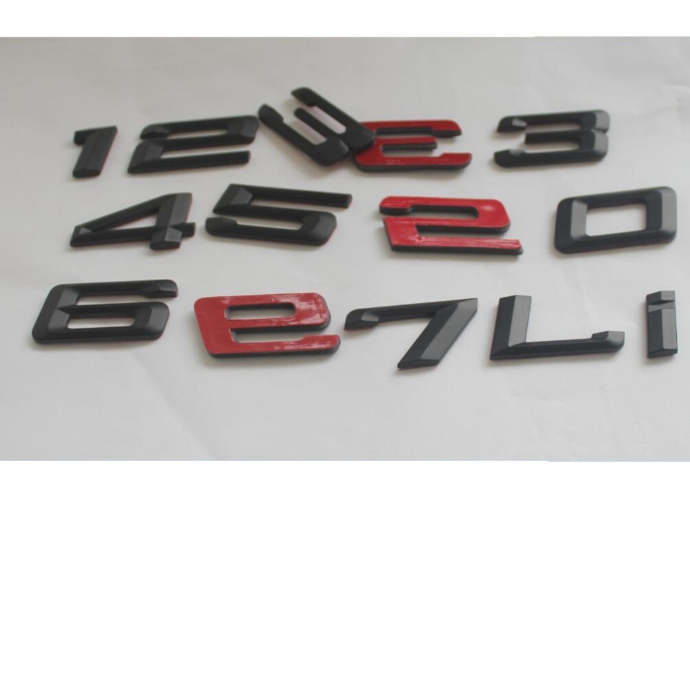 Matte Black /" X 3 /" Number Trunk Letters Badge Emblem Letter Sticker for BMW X3