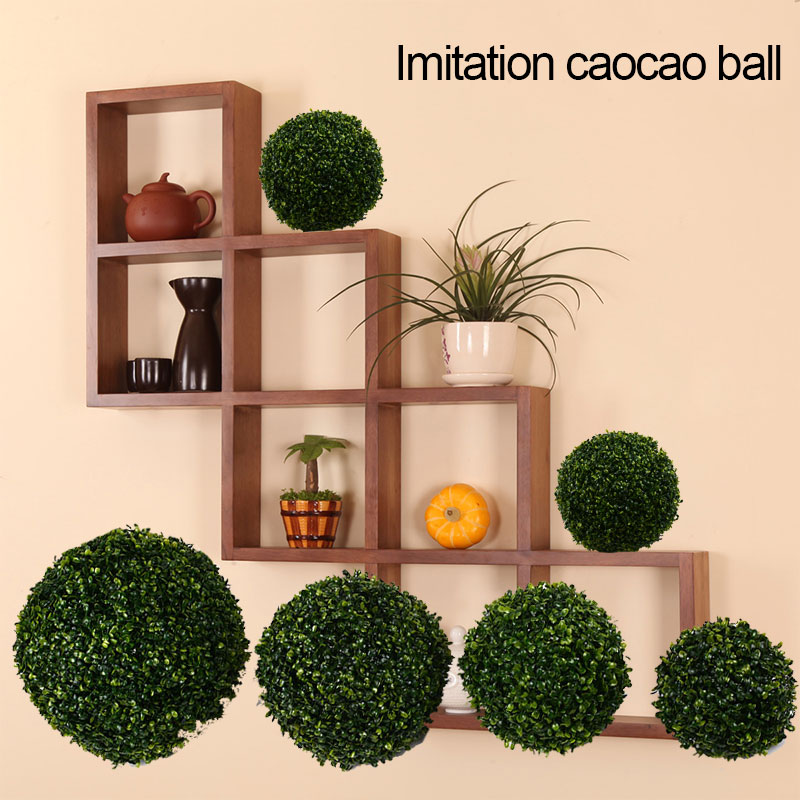 

Plastic Flower Green Plants DIY Outdoor Decoration Plant Ball Simulation Plant Ball Plastic Artificial, 18cm