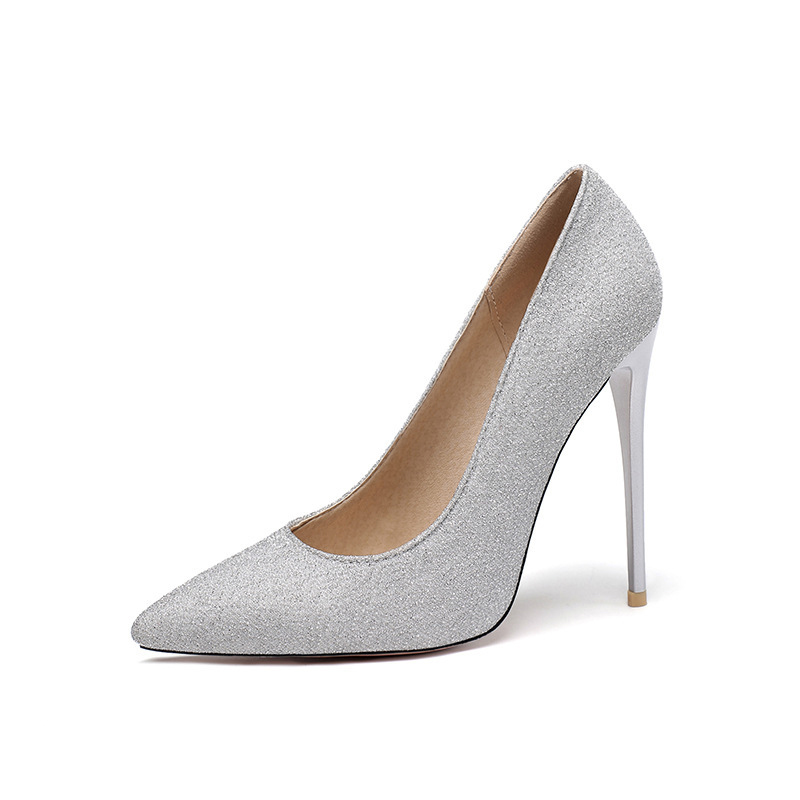 

Women's single shoes spring 2020 new sexy slim high-heeled pointed 35-43 large size shallow mouth fashion single shoes, Navy