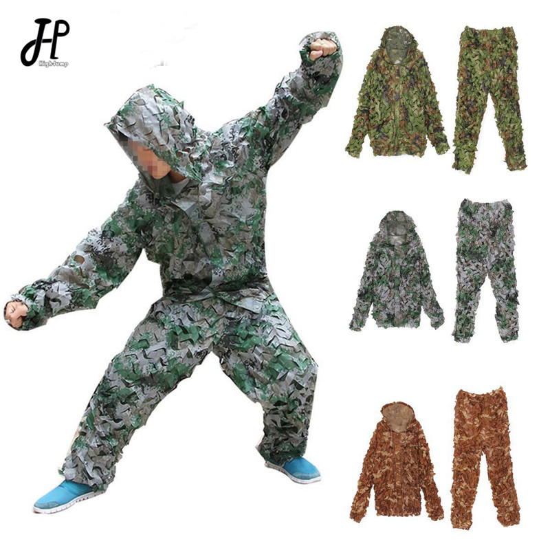 

Tactical Ghillie Suit Camouflage Net Uniform 150D Polyester Outdoor Sportswear for Hunters Hunting Ghillie Suit, Sbow white