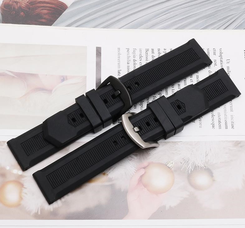 

New Fashion Brand Silicone Wrist Chain Replacement TAG Heuer Concept F1 Series 22mm Waterproof Watch Strap, Black;brown