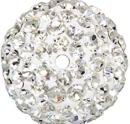 

6mm 8mm 10mm 12mm 14mm 100 pcs/lot white crystal Bead Bracelet necklace free shipping spacer new beads