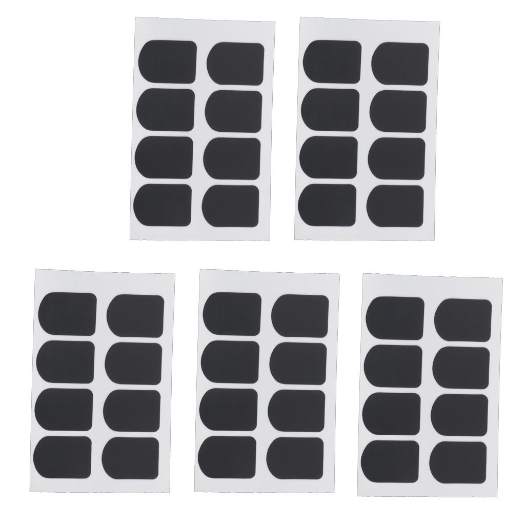 

40 Pieces Soprano Clarinet Mouthpiece Patch Pad Rubber Cushions, Black