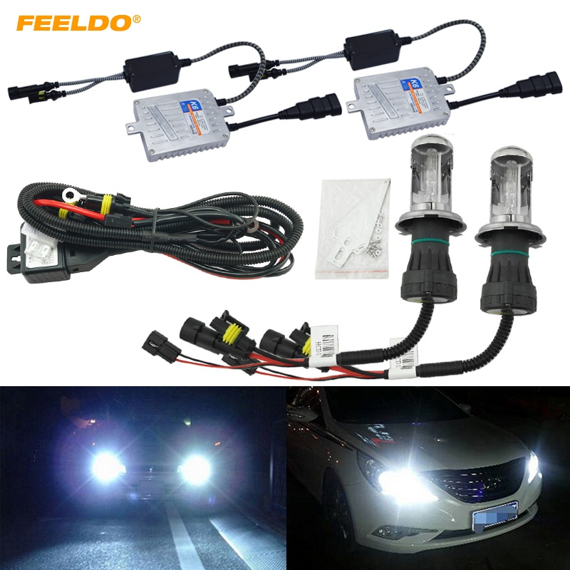 35W H4 10000K High Low Beam Bi-Xenon HID Conversion KIT for Headlight Blue Light