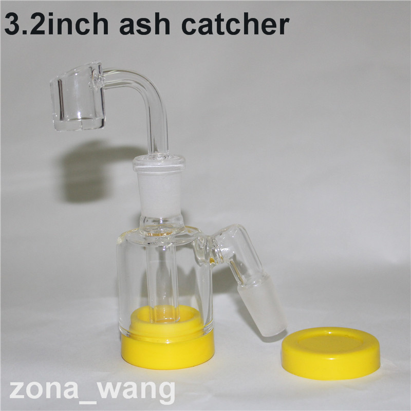 

hookahs Glass Bong Ash Catchers 14mm 18mm Thick Pyrex Bubbler 45 90 Degree Ashcatcher Water Pipes