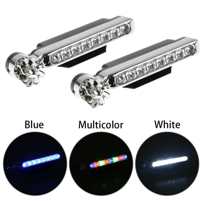 2 Piezas de Energ/ía E/ólica 8 LED Luz Corriente Diurna del Coche Energ/ía E/ólica autom/ático de Faros antiniebla Coche DRL luz de conducci/ón del D/ía