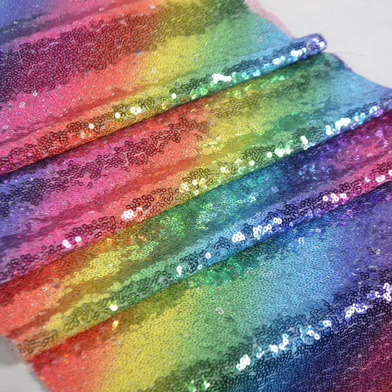 

Sparkly Bling 30*275cm Fabric Table Runner rainbow color Sequin Table Cloth for Wedding Party Decoration Products Supplies