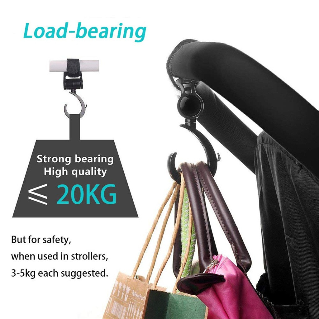 

New Baby Child Hanging Stroller Hook 4 pieces Clip Stroller Metal Hook Key Holder Wall Household Tools drop shipping