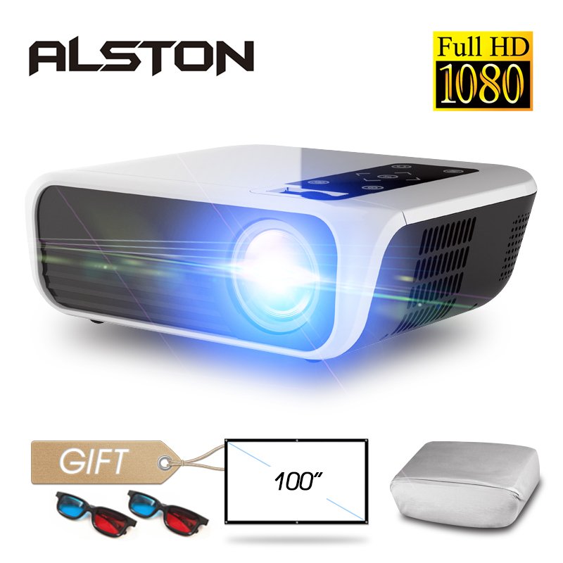 

ALSTON T8 Full HD 1080p projector 4k 5000 Lumens cinema Proyector Beamer HDMI USB AV with gift