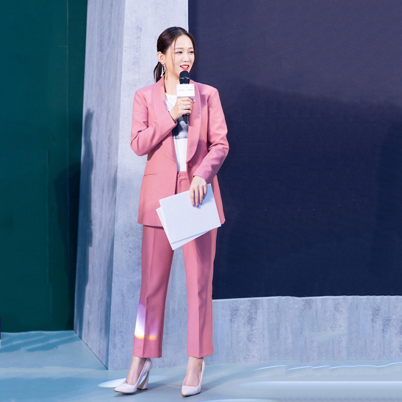 

s Western Fit Single Button Women's Suit 2-Piece Jacket with Pants High-end Fashion Casual Women's Suit Dress, Same as the picture