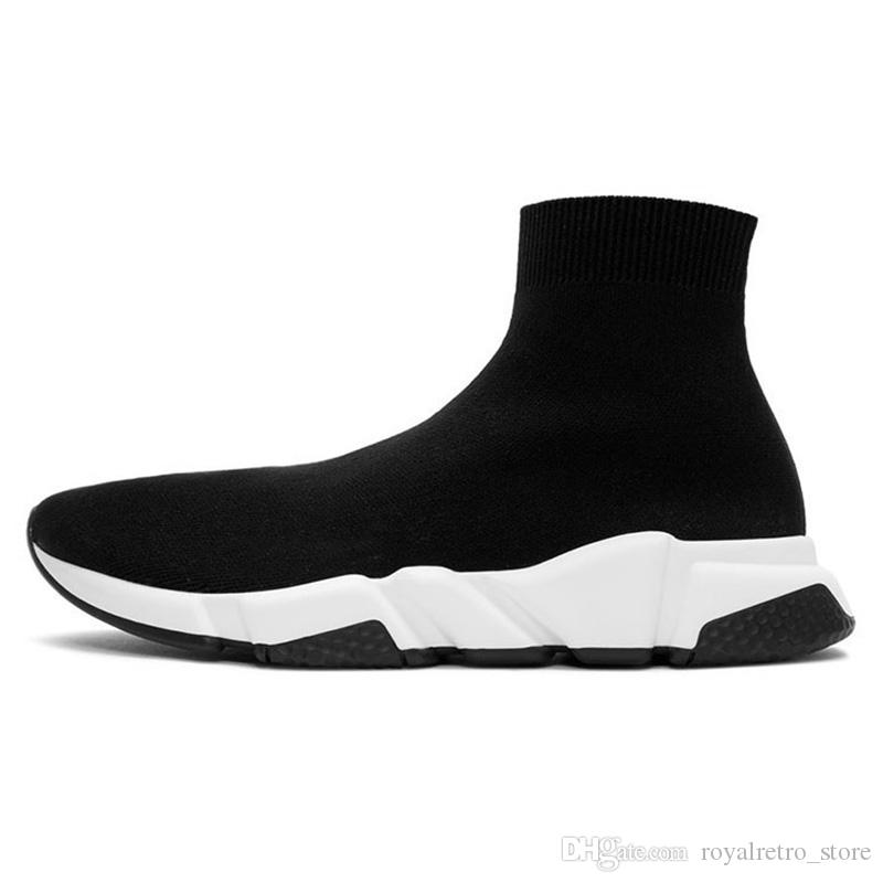 

casual shoes Paris thick bottom elastic socks wild couple models high short boots men and women with the same paragraph