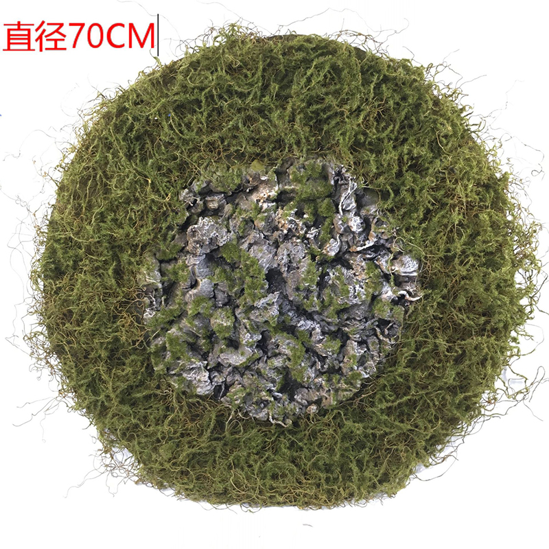 

Large Landscape Grass Wall Hanging Lawn Moss Stone Background Hotel Restaurant Office Indoor Decor, Middle round