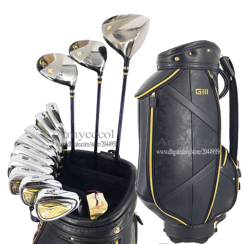 

New Men Golf clubs GIII Compelete set of clubs Golf Driver wood irons Putter Graphite or Steel Golf shaft and bag Free shipping
