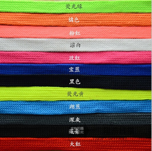 

10mm x100m flat polyester string colored low elastic rope accessory shoelace belt hat decorative bowknot free shipping, Green