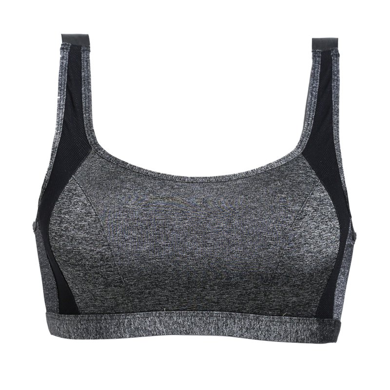 

Sports Bra Thin Section Large Size Shockproof Running Vest Yoga Sports No Steel Ring Gathered Bra Fixed Shoulder Strap, Fleshcolor