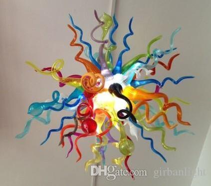 

Multi Color Blown Glass Chandelier Light AC 110V 240V Modern Art Glass Pendant Lamps Ceiling Decorative Style Glass Chandelier