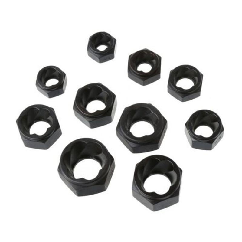 

10Pcs Damaged Nut Bolt Remover Stud Extractor Set 9-19mm Broken Bolt Removal Kit