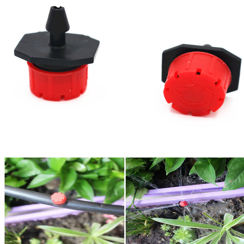 2020 8Holes Red Adjustable Flow Dripper Micro Nozzle Dripper Emitter Drip Irrigation Sprinkler