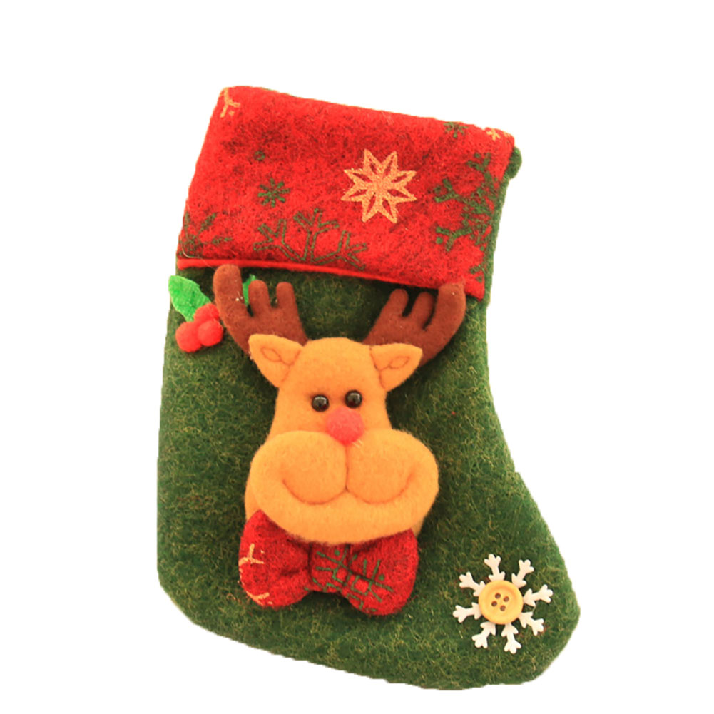 

13*18Cm Mini Colorful Socks For Christmas Decoration Christmas Socks( Elk)1Pc Deer