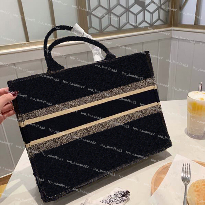 

Navy blue Embroidered canvas book tote Shopping Bag Tote Bag Handbag women bags Shoulder Bag wallets 42cm