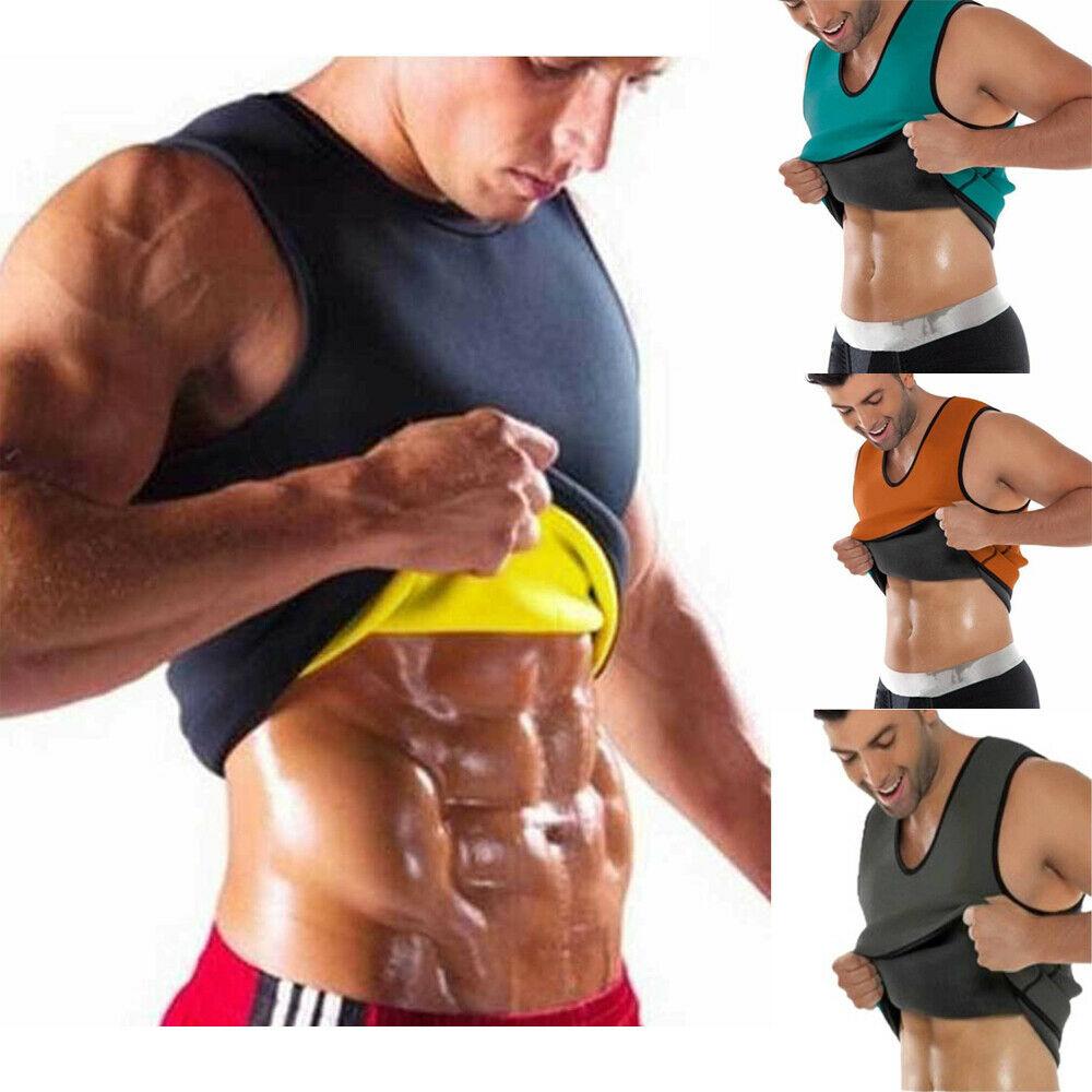 6 Colour S-5XL Men&#039;s Men&#039;s Slimming Neoprene Vest Waist Trainer Vest Sauna Sweat Body Shaper Tank Top Slimming Trimmer Shirt-image-485201035