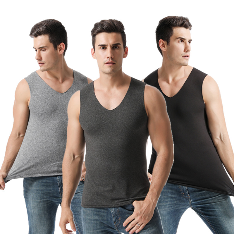 

Autumn And Winter Warm Sexy Men Underwear Undershirt Men 1441, Black