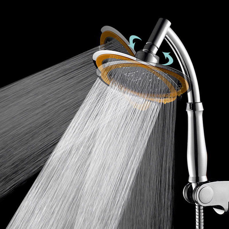 

ABS Stainless Steel Bathroom Shower Head 6 Inch Super Supercharged Long Hand-held Head Universal Head Shower Massage Water Saving