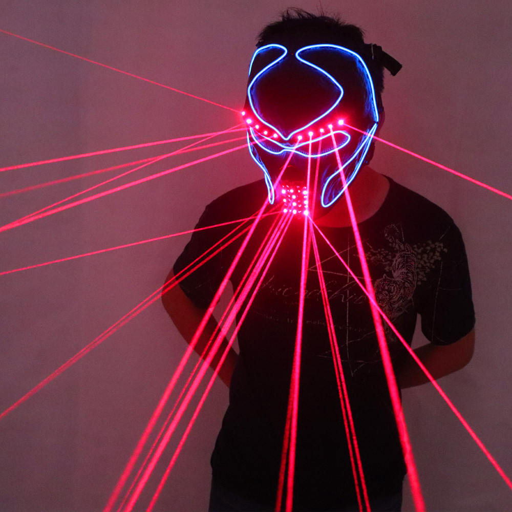Fashion Red Laser Mask Luminous Light Up Laserman Face Mask Laser Show Halloween Masks For Laser Stage Dancer Party Supplies-image-535979418