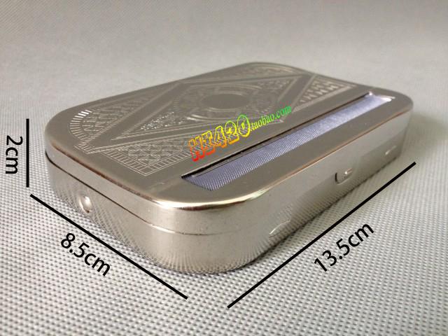 

Smoking reliable quality rectangle Tobacco Roller Box matel Cigarette Roll Rolling papers Case