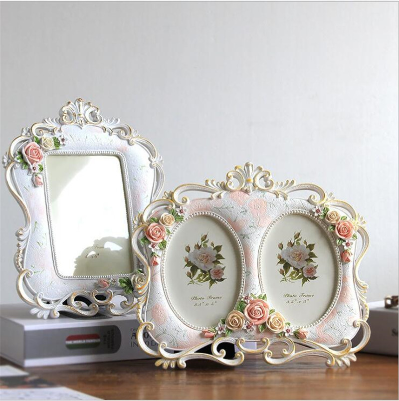 

Creative European photo frame Decoration Picture Holder Resin Frame Art Painting Vintage Photo Frames Wedding Birthday Gifts