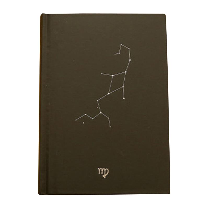

32K Notebook Manuscript Thick Work Book Diary Planner 12 Constellations Stationery Black Students