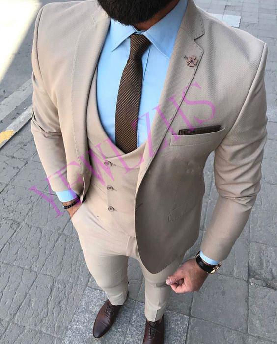 

Handsome Groomsmen Notch Lapel Groom Tuxedos Mens Wedding Dress Man Jacket Blazer Prom Dinner 3 Piece Suit(Jacket+Pants+Tie+Vest) B201, Same as image
