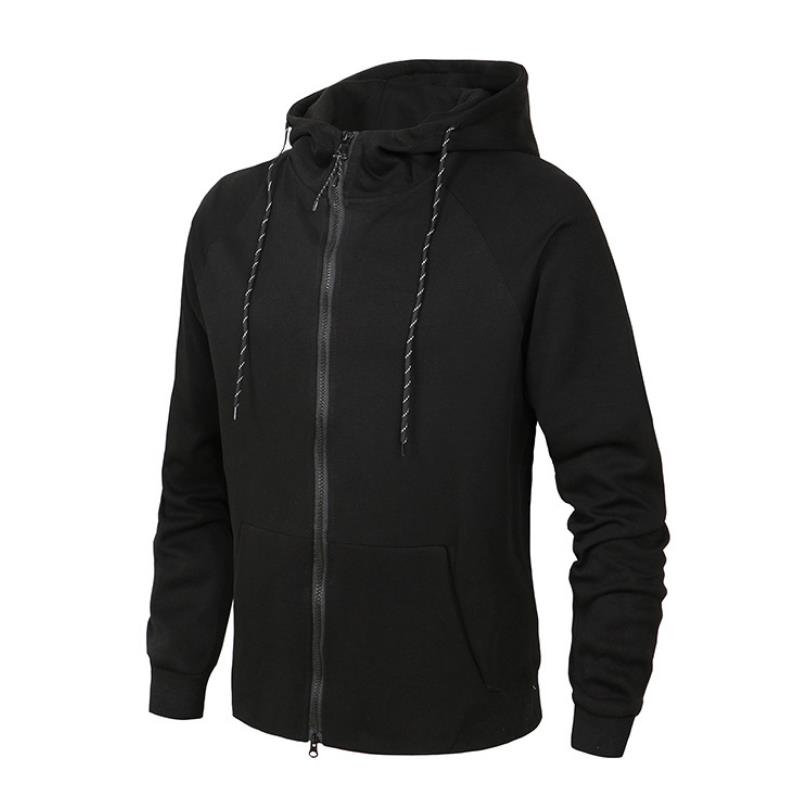

Basketball Jackets Men Hoodie Uniforms Running Jacket Windrunner Sports Hooded Coats 100% Space Cotton men' Sportswear VNI35-KE5, Black