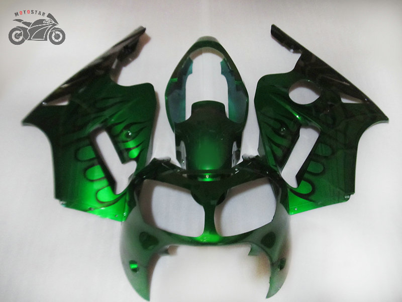 

Injection ABS plastic fairings for Kawasaki Ninja ZX12R 2000 2001 ZX 12R 00 01 green road racing Chinese fairing body parts, Same as picture