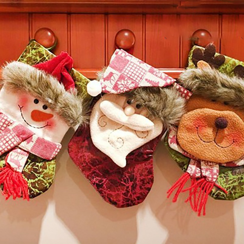 

Christmas Stockings Household Decoration Cute Candy Gift Bag Portable Christmas Decoration