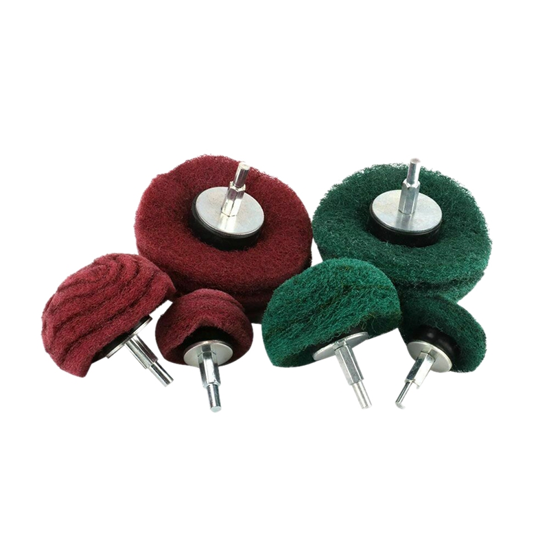 

6Pcs Mounted Dome Sanding Mop Pad Nylon Fiber Buffing Wheel for Metal Wood 180 320 Grit