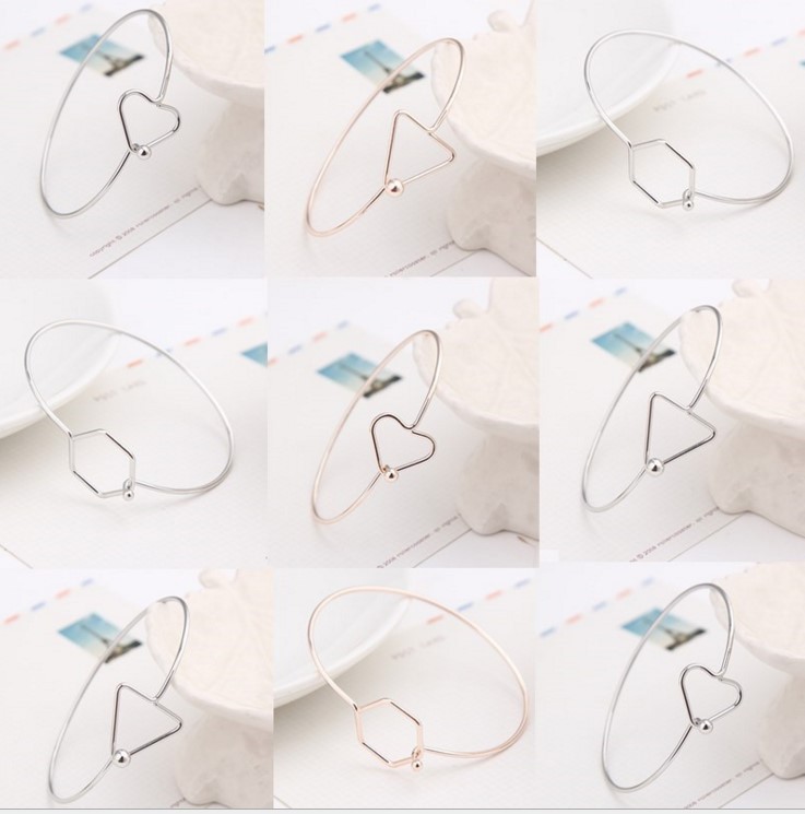 

New bracelet geometric Zhuo Zi Korean style European and American fashion minimalist women's bracelet accessories love