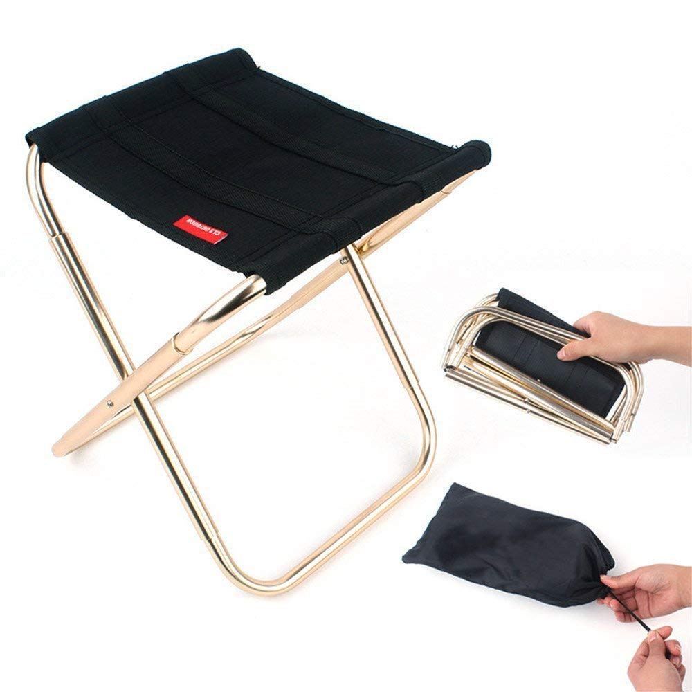 Compact Fourre-tout Pliable Portable Chaise de camping dans un sac vert Pliable Siège